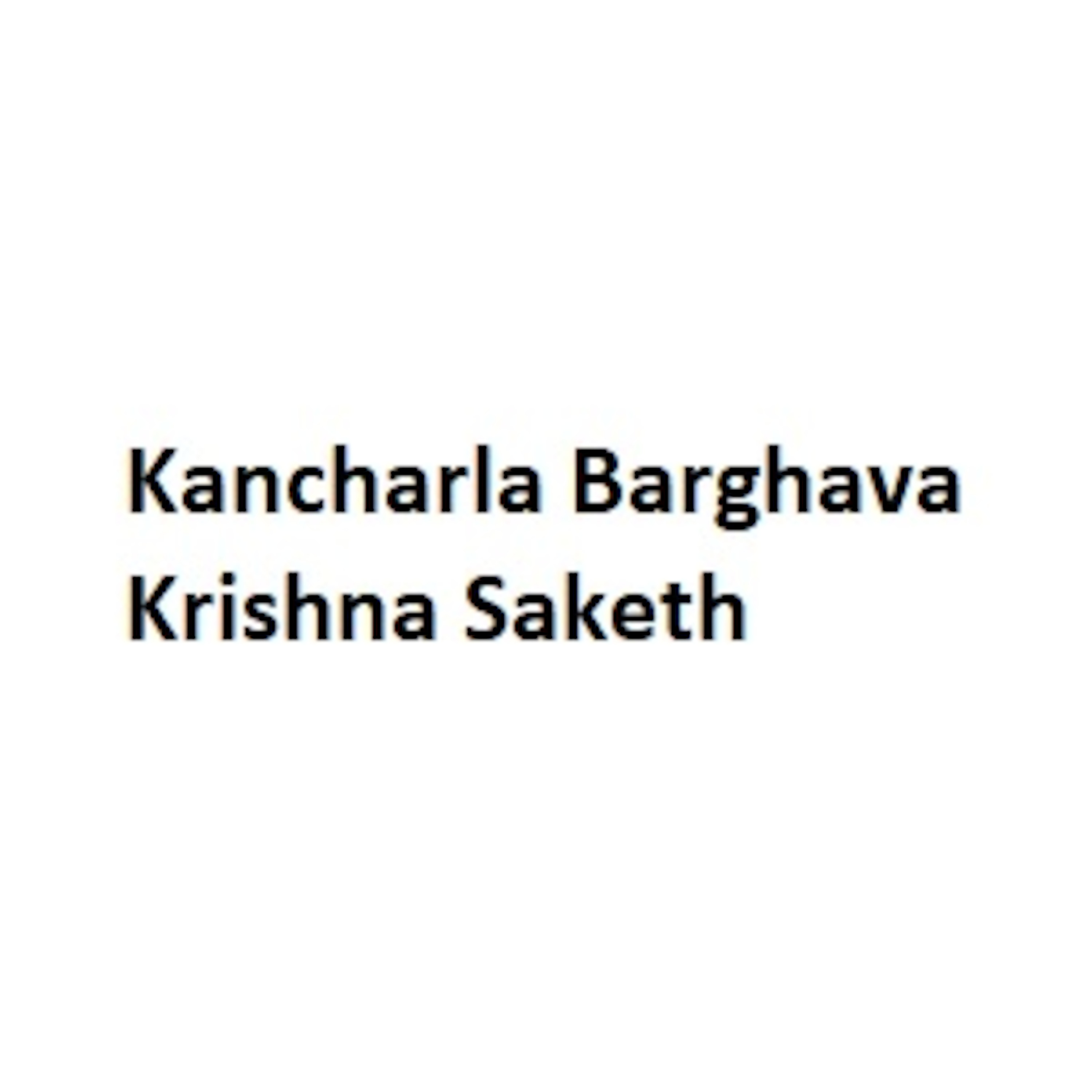 Kancharla Barghava Krishna Saketh